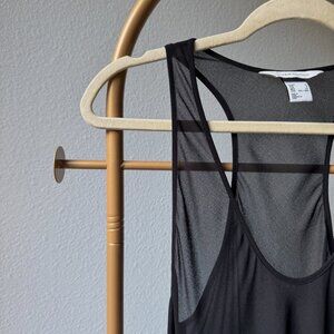 H&M Edition Black Sheer Evening Maxi Dress Size S